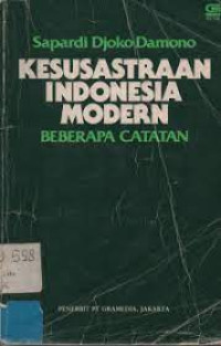 Kesusastraan indonesia modern: beberapa catatan