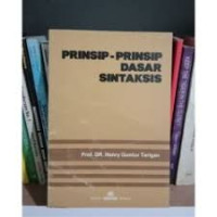 Prinsip-prinsip dasar sintaksis