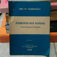 Psikologi sosial : suatu pengantar ringkas