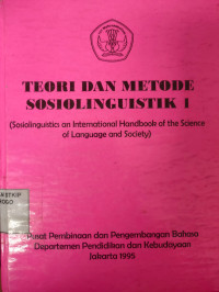 Teori dan metode sosiolinguistik 1